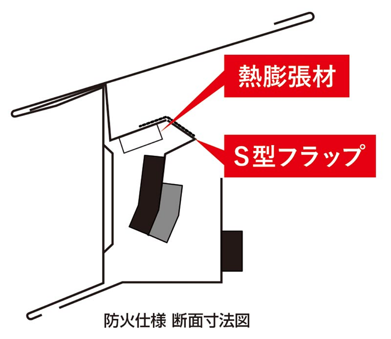 防火仕様 断面寸法図