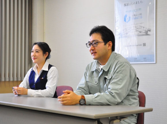 集合写真 手前から： 飯田 さん・三浦さん